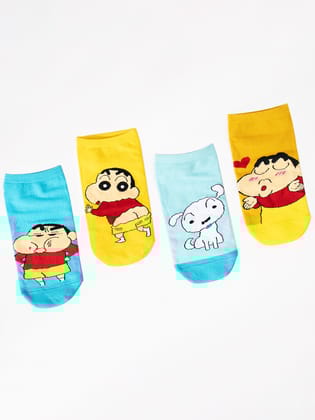 Thela Gaadi Shinchan: Moods Socks (Pack of 4 Pairs)