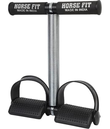 HORSE FIT Single Spring Tummy Trimmer Abs Exerciser Waist Trimmer-Body Toner-Fat Buster- Multipurpose Fitness Gym Equipment for Men and Women (Multicolor)