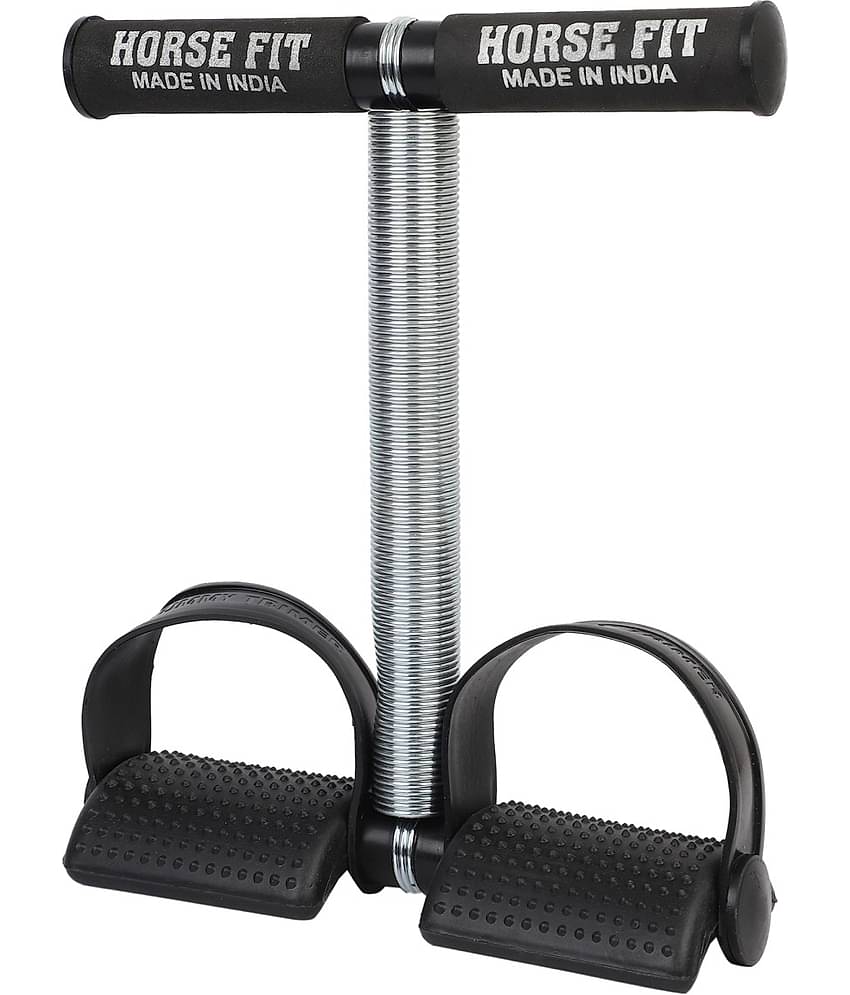 HORSE FIT Single Spring Tummy Trimmer Abs Exerciser Waist Trimmer-Body Toner-Fat Buster- Multipurpose Fitness Gym Equipment for Men and Women (Multicolor)