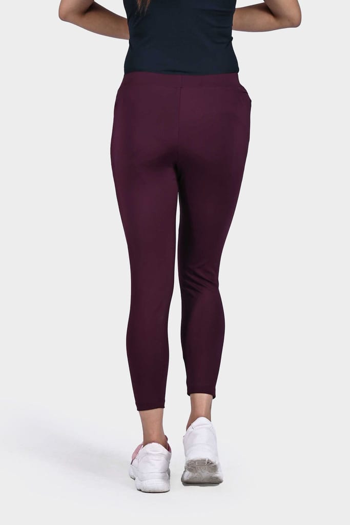 Women Leggings Burgundy