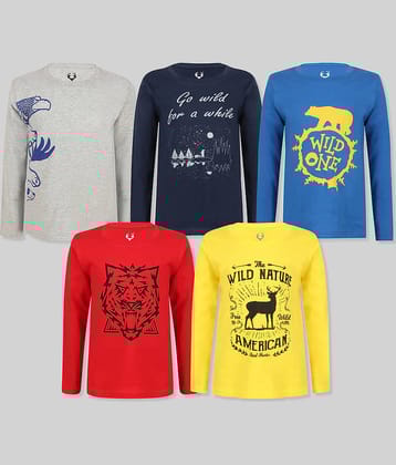 E1K Pack of 2 Boys Cotton T-Shirt ( Multicolor )