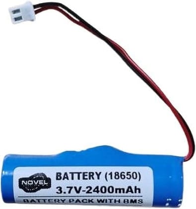 NOVEL 3.7V 18650 Lithium-Ion Rechargeable Battery Pack 2400mAh with BMS Circuit Protector | Power Source for Electronics Projects, Portable Devices and Equipment