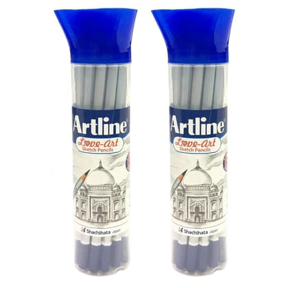 Artline Sketch Pencil Set Of 20 Jar (GRADE 12B X 2) | For Drawing, Sketching, Hatching, Shading | Ultra Dark and Super Smooth
