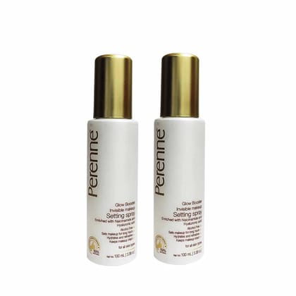 Twin Pack of Perenne Glow Booster Invisible Makeup Setting Spray (100 ml x 2)
