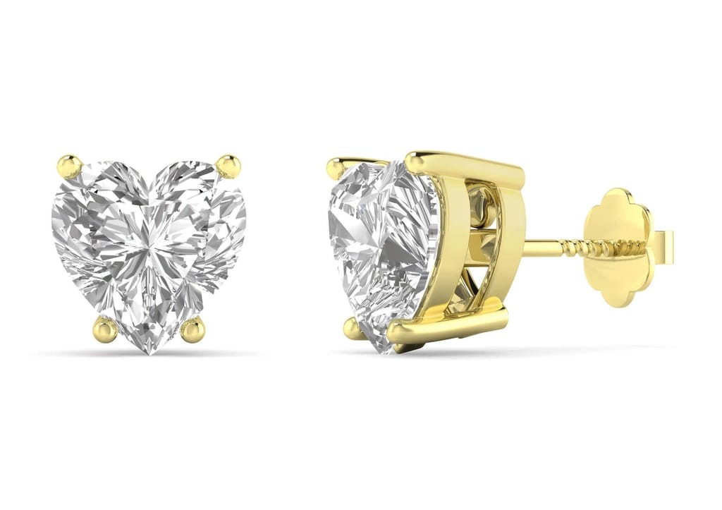 Heart Solitaire Studs