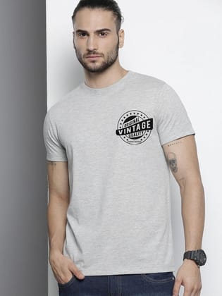 Mens Pocket Printed Tshirt-S / Grey