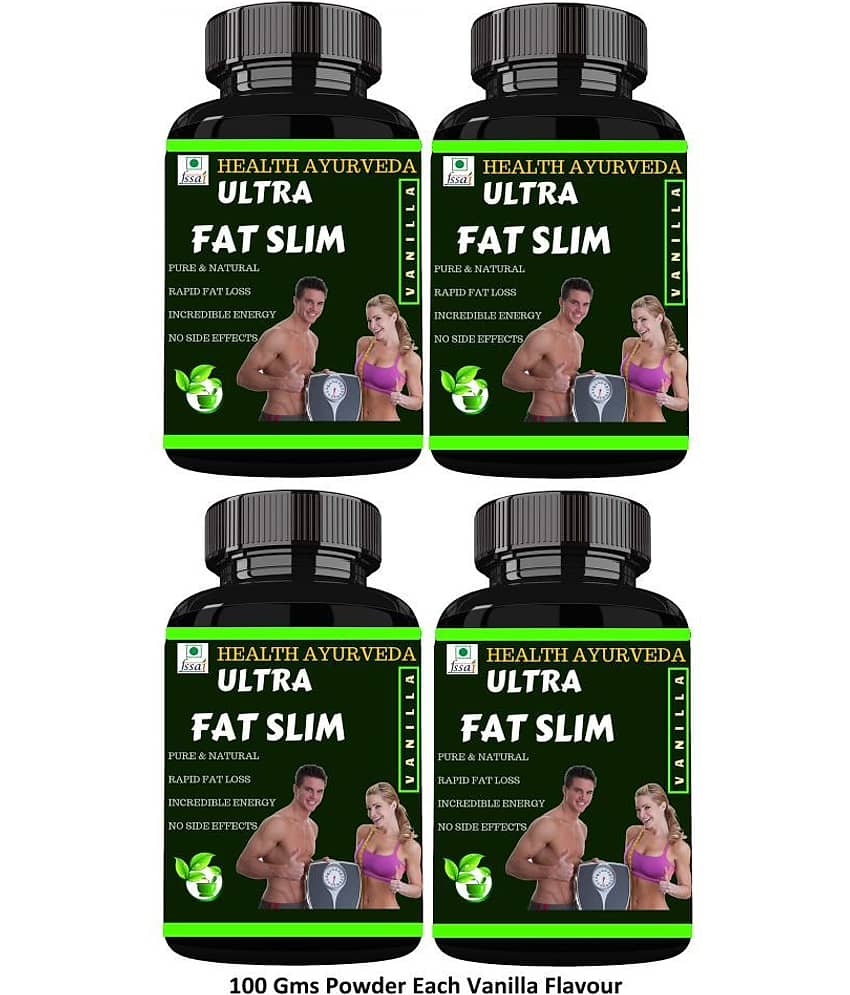 Health Ayurveda Ultra Fat Slim Vanilla Flavour Powder 400 Gm Pack of 4