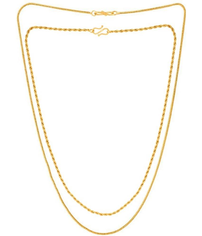 JIPPA Gold Plated Chain ( Set of 2 )