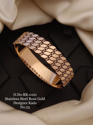 Lovely Design with Diamond Gold Plated Kada Bracelet