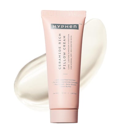 Hyphen 10% Heartleaf Extract & 7% Ceramides-NMF Face Cream Moisturizer | Rich Pillow Cream For Hydration, Deep Nourishment & Barrier Repair | For Dry Skin, Normal Skin & Sensitive Skin- 50ml Hyphen 10% Heartleaf Extract & 7% Ceramides-NMF Face Cream Mois
