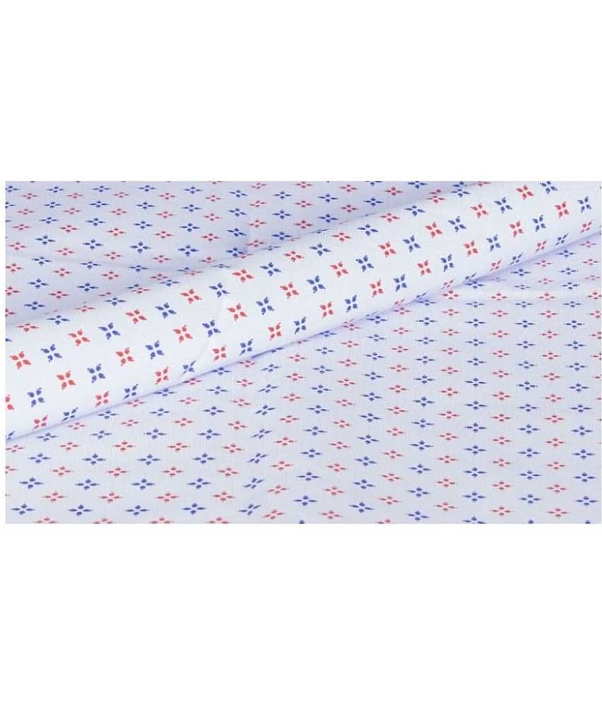 Makhanchor Blue 100 Percent Cotton Unstitched Shirt pc Single