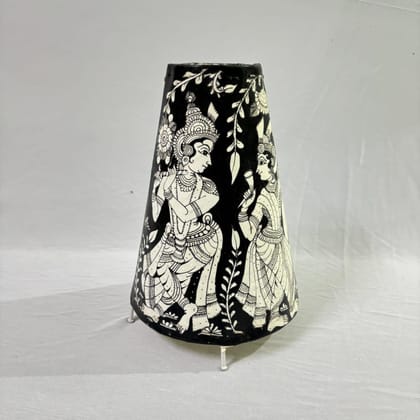 12 inch Radha Krishna design round lamp