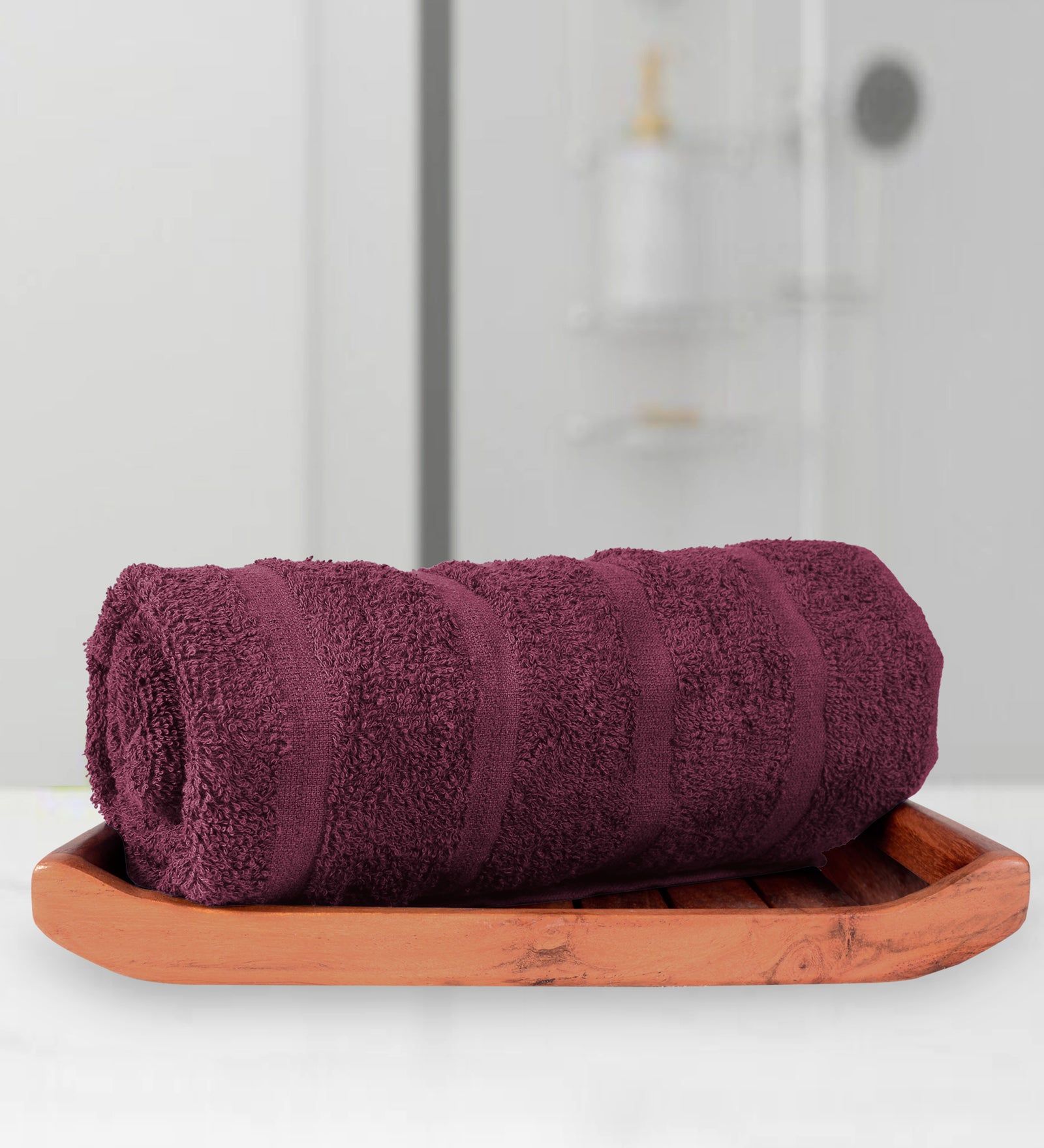 Burgundy Quick Dry Bath Towels Highly Absorbent, Super Soft, Lightweight Towel-70 X 140 / Burgundy / BTWL-QD-54