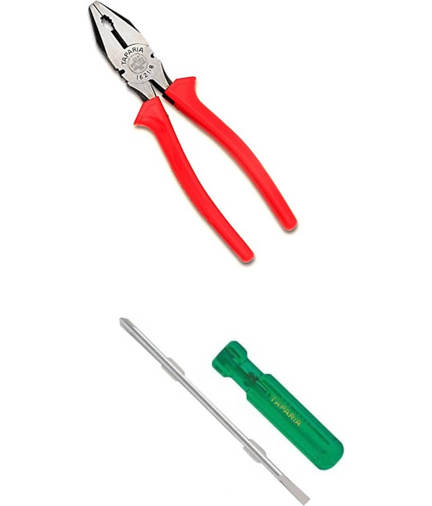 Taparia 2 Hand Tool Combo (Plier 8'/Double End Screw Driver)