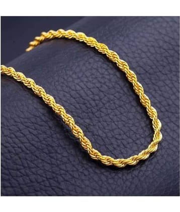 Jewar Mandi Chain Gold Plated Brass & Copper Rope/Rassi Chain Daily Use Jewelry For Men & Boys