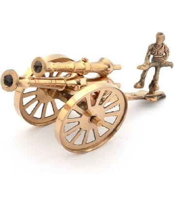 Fashion Bizz Brass Rajasthani Canon Handicraft Decorative Showpiece - 6 cm
