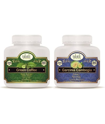 Biotic Green Coffee Bean and Garcinia Cambogia Capsules Capsule 120 no.s Pack of 2