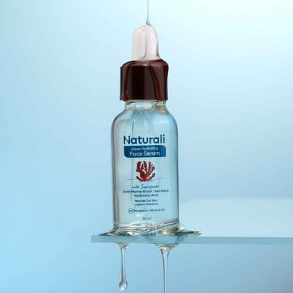 Naturali Aqua Hydrating Face Serum With Earth Marine Water, Sea Algae & Hyaluronic Acid-30ml