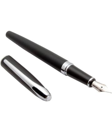 Domain Lion 362 Century Fountain Pen Matt Black With Chrome Trims