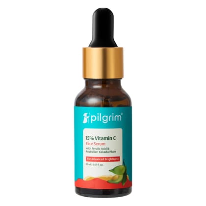 Pilgrim 15% Vitamin C Serum 20 ml for Glowing Skin with Ferulic Acid & Kakadu Plum | Advanced Dark Spot Corrector, Hyperpigmentation & Brightening Face Serum | For All, Combination, Normal Skin Pilgrim 15% Vitamin C Serum 20 ml for Glowing Skin with Feru Pilgrim 15% Vitamin C Serum 20 ml for Glowing Skin with Ferulic Acid & Kakadu Plum | Advanced Dark Spot Corrector, Hyperpigmentation & Brightening Face Serum | For All, Combination, Normal Skin Pilgrim 15% Vitamin C Serum 20 ml for Glowing Skin with Feru