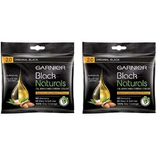 Garnier Black Naturals Original Black 2.0 Creme Color - 20ml+20g (Pack Of 2)