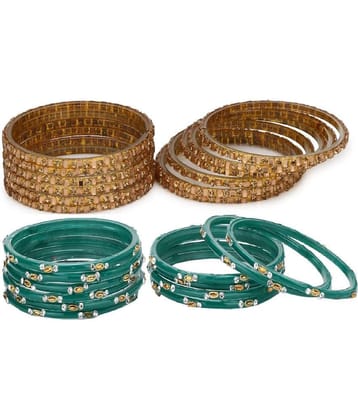 Somil Multicolor Bangle Set ( Pack of 24 ) - None