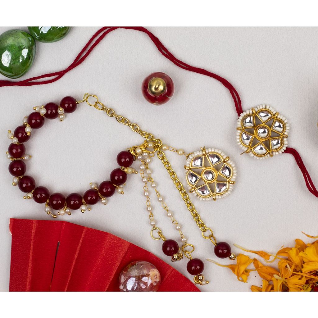 Craftlayout Bhaiya Bhabhi Rakhi Greetings Card, Roli, Nariyal Gift Set