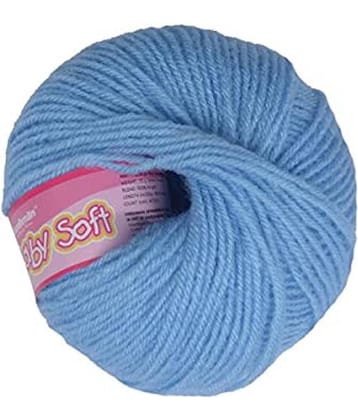 Vardhman Kintting Yarn 100% Acrylic Wool (Steel Blue) (6 PC) Baby Soft 4 ply Wool Ball Hand Knitting Wool/Art Craft Soft Fingering Crochet Hook Yarn, Needle Knitting Yarn Thread Dyed Shade no-78