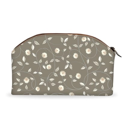 Brown Floral Tech Pouch