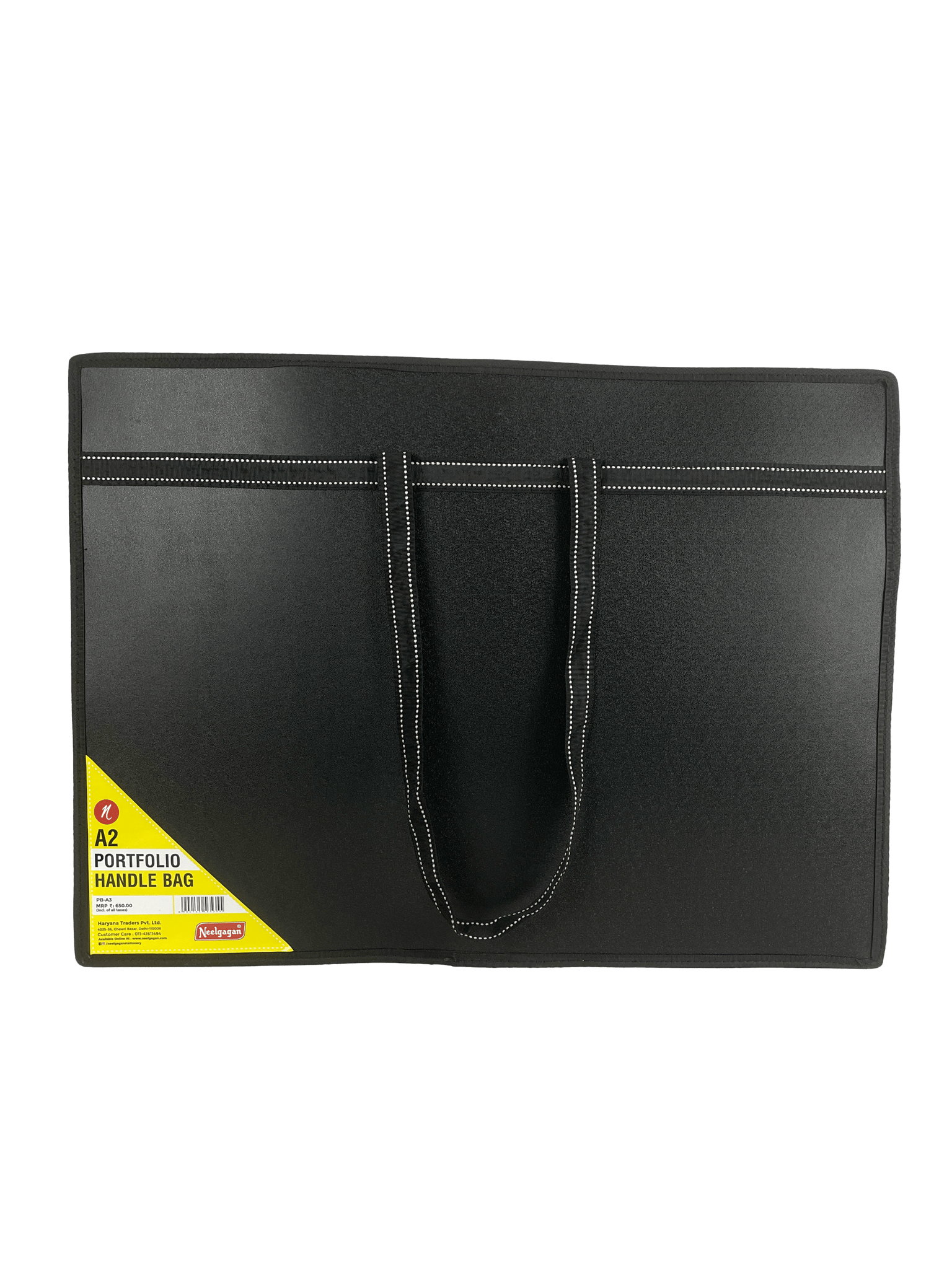 Portfolio Handle Bag A2 / A3 Size Black Color-A2 (46 cm x 62.5 cm)