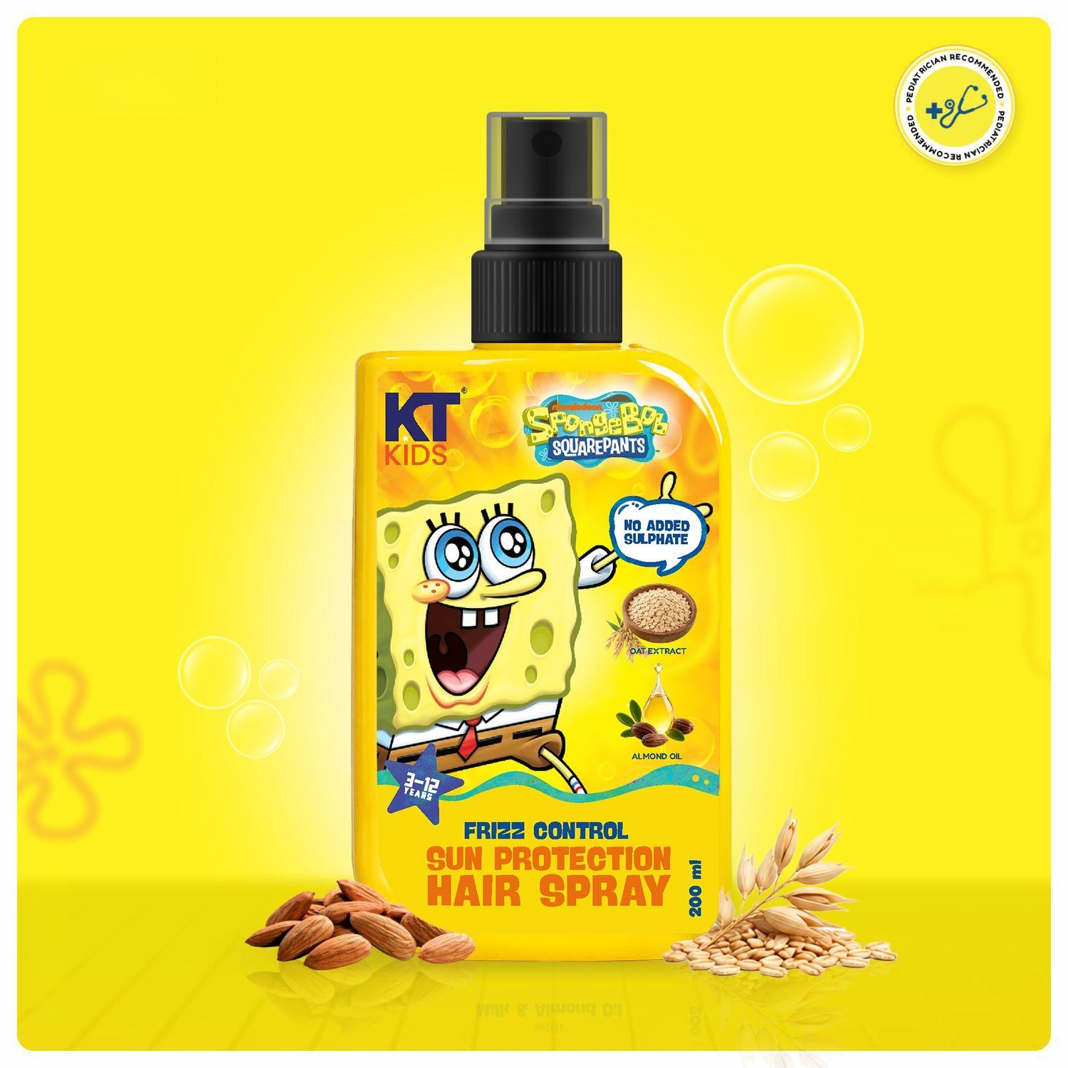 KT Kids Sun Protection & Frizz Control Hair Spray – 200ml