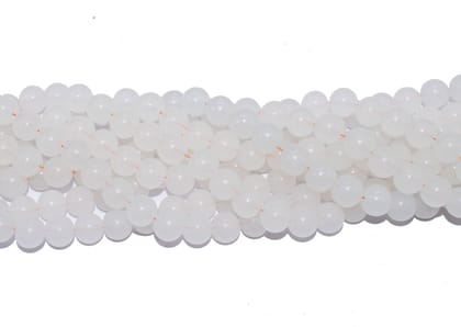 Off White Round Painted Glass Beads For Jewelry Making , 10 MM , (BWGB-295) Sold By Per String of Approx 80 Pcs-Per String of Approx 80 PCS (120 Gram) / Off White / 10 MM