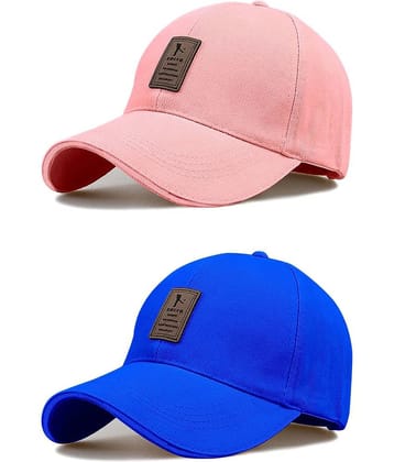 Bolax Pack of 2 Cotton Men's Cap ( Pink )