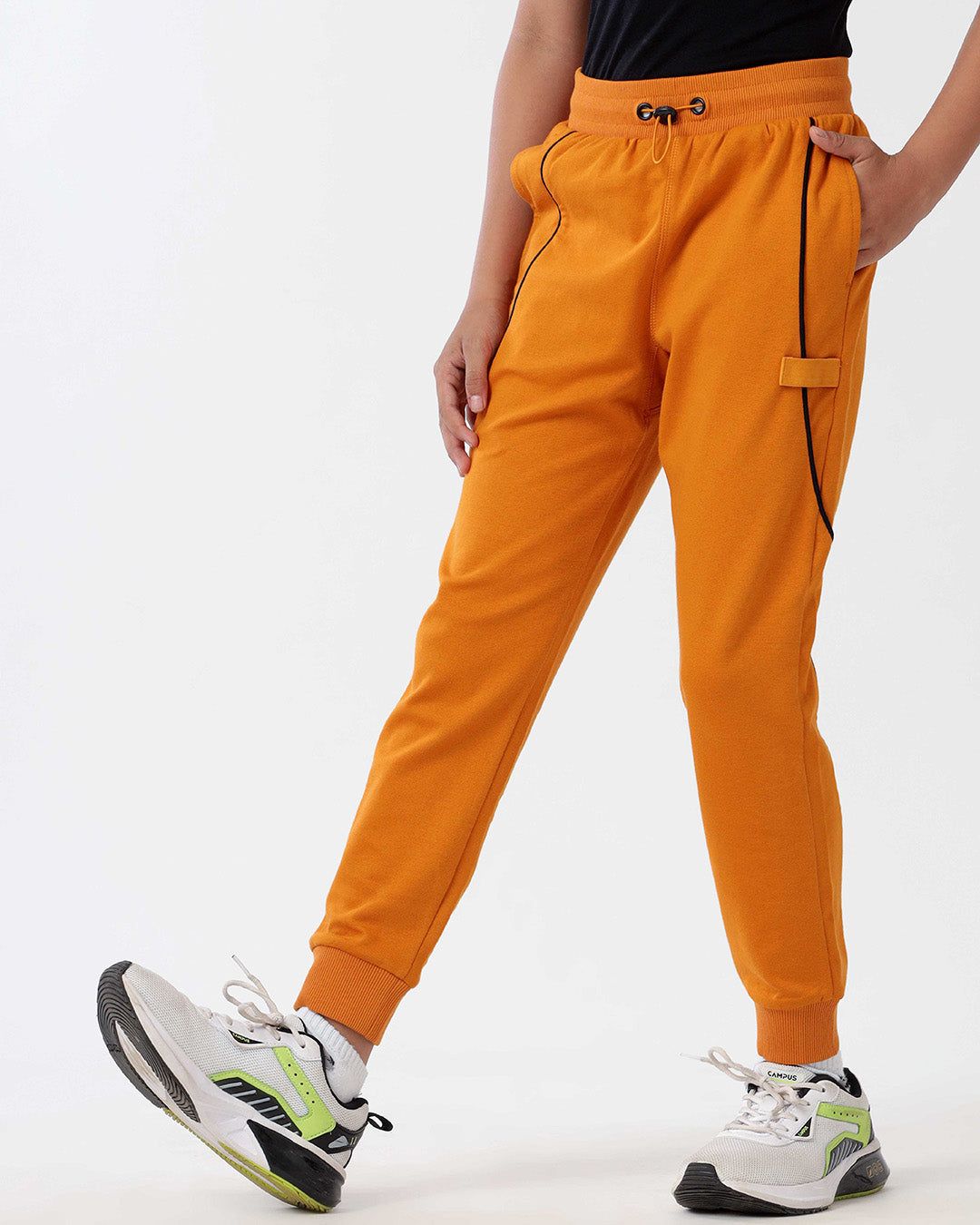 Sporty Piping Joggers-4-5 Y / Honey Oak