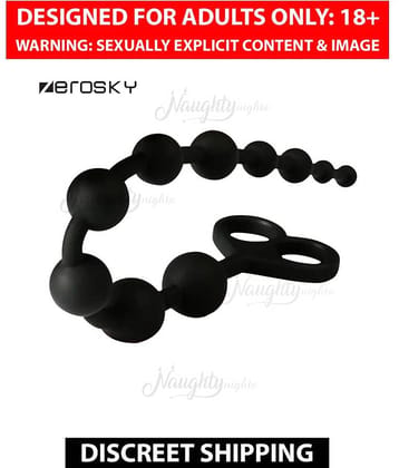 Anal Ball Butt Plug Large Size Black Anal Beads Silicone Anal Sex Toys