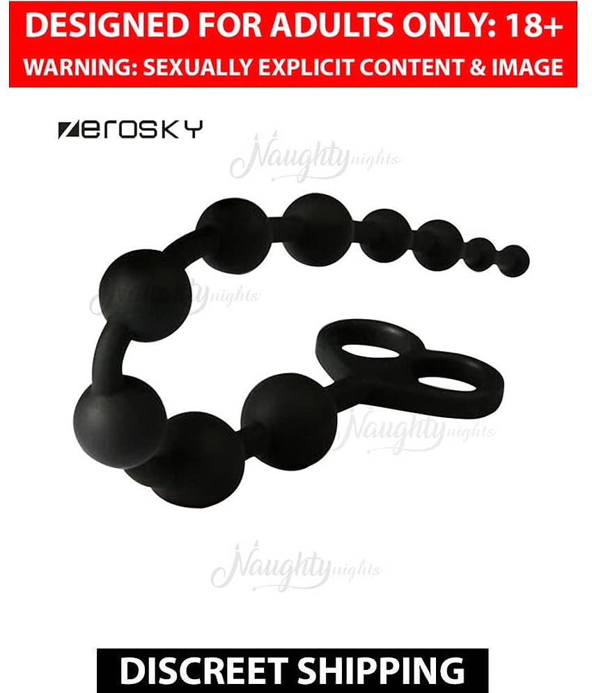 Anal Ball Butt Plug Large Size Black Anal Beads Silicone Anal Sex Toys