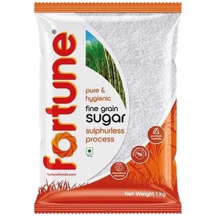 Fortune Fine Grain Sugar - Sulphurless Process, Pure & Hygienic, 1 KG