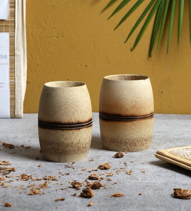 Handmade Bamboo Kulhad - 4 inch with Smoke Finish