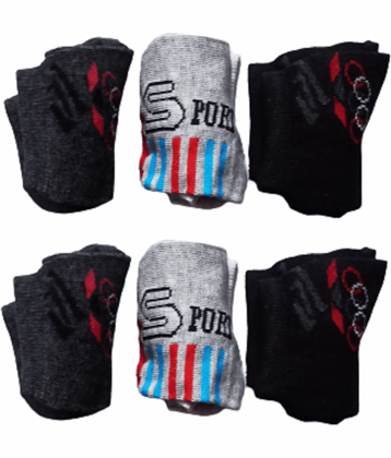 PENYAN - Cotton Men's Printed Multicolor Ankle Length Socks ( Pack of 6 )