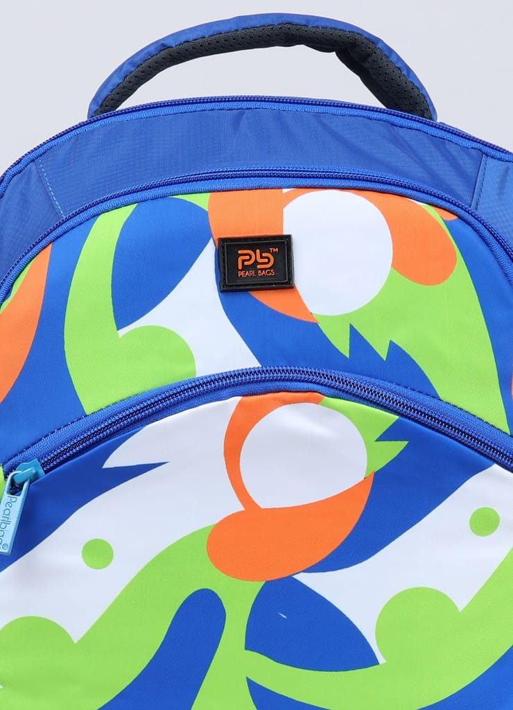 PB Pearlbags MANOR 20L Printed Casual Backpack,3 Compartment,Premium Fabric,Water Resistant Anti Theft,School & College Bag for Boys and Girls,Office & Travel Bag for Men and Women,48X30X14 Cms