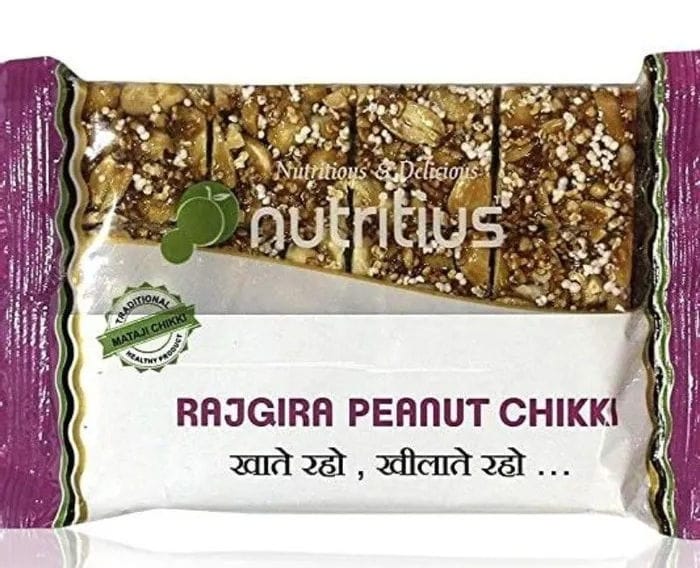 Nutritius Rajgira Peanut Chikki, 100 gm