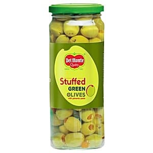 Del Monte Green Olives - Stuffed with Pimiento Paste, 450 g