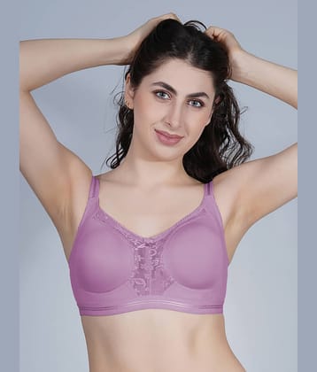 Ladyland Pack of 1 Cotton Blend Non Padded Everyday Bra For Women ( Purple )