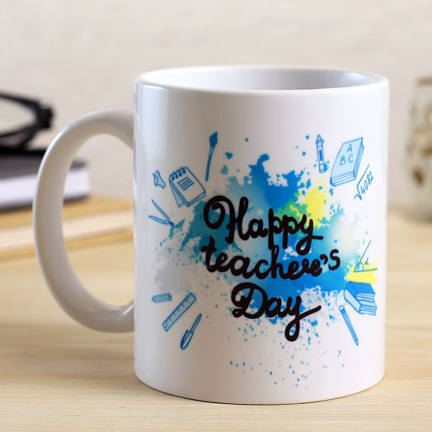 Happy Teacher's Day White Mug Hand Delivery
