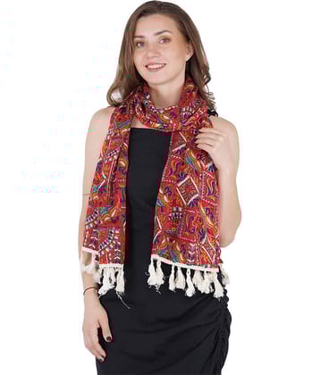 STYLE SHOES Red Cotton Women's Stole ( Pack of 1 )