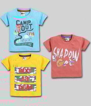 Mars Infiniti Pack of 3 Unisex for Baby Cotton T-Shirt ( Yellow )