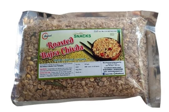 Saanvi's Roasted Bajra Chivda (200g) | Healthy & Crunchy Namkeen Mix | High Fibre, Gluten Free, Low Calorie Snack for Tea Time