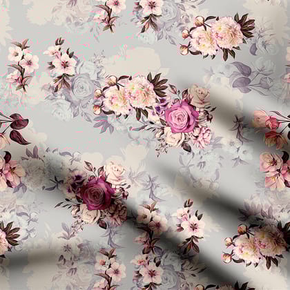 dusty style floral bunch Print Fabric-Cotton