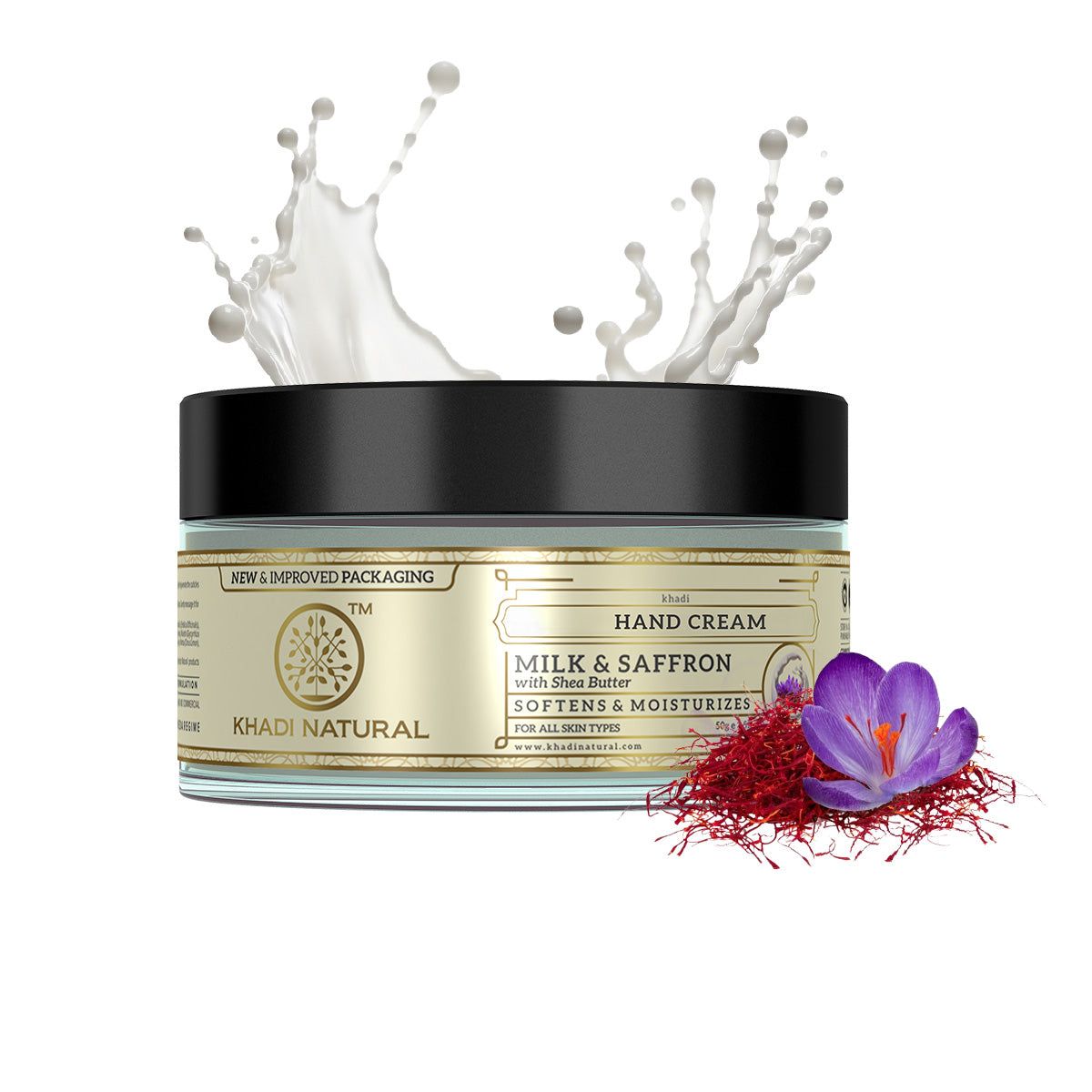 Khadi Natural Milk & Saffron Hand Cream - 50gm