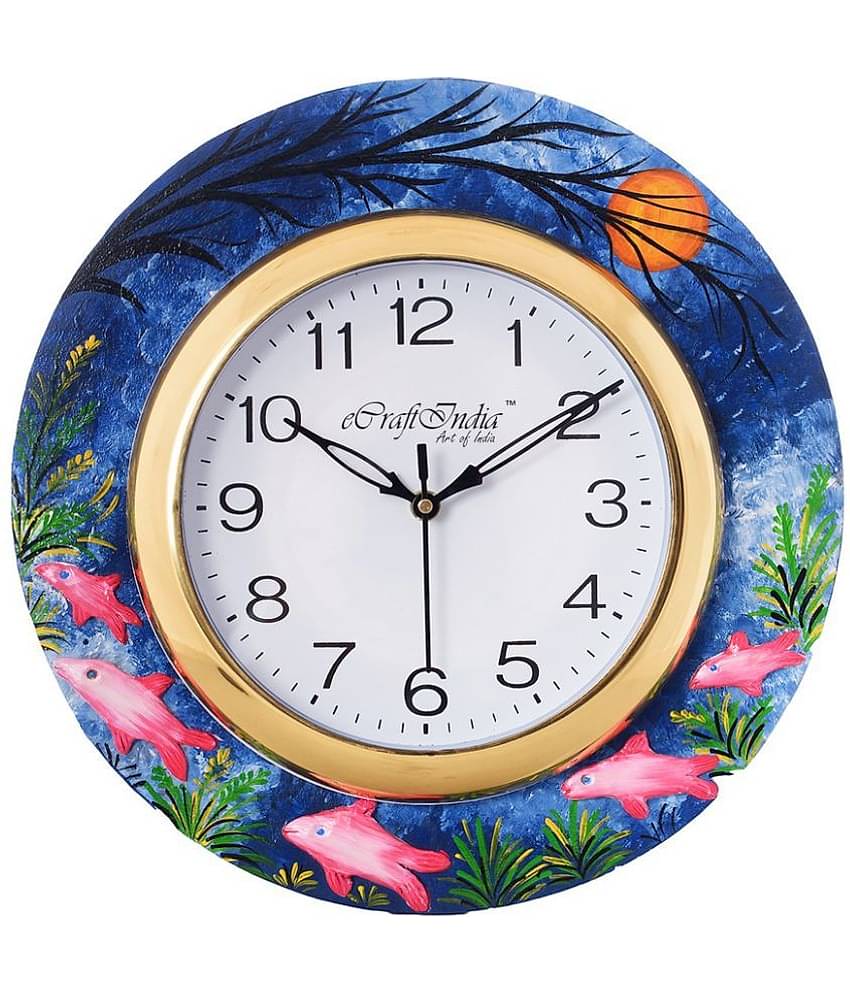 eCraftIndia Circular Analog Wall Clock -